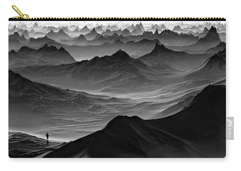 Fine Art Zip Pouch featuring the photograph Alone by Sofie Conte