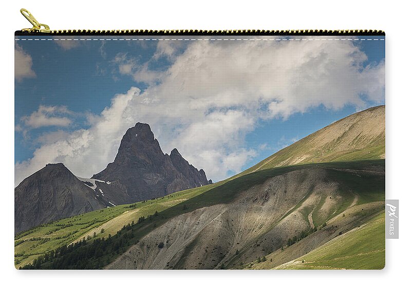 Mountain Landscape Zip Pouch featuring the photograph Alpes de Haute-Provence - 20 - French Alps by Paul MAURICE