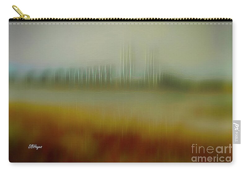Bridges Zip Pouch featuring the mixed media Altered Reality 28A - Sidney Lanier Bridge Abstract Art by DB Hayes