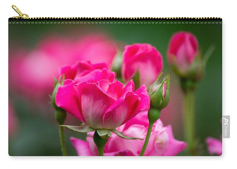 Pink Carry-all Pouch featuring the photograph Always Comes Back to Pink by Linda Bonaccorsi