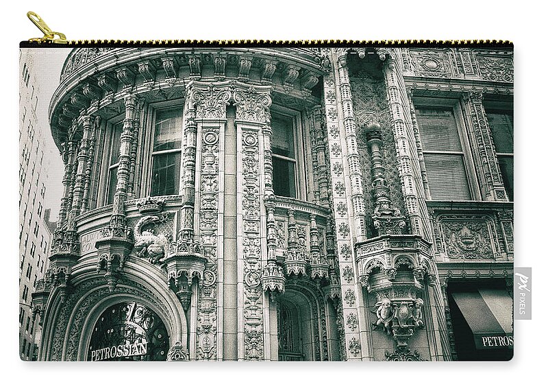 Petrossian Zip Pouch featuring the photograph Alwyn Court by Jessica Jenney