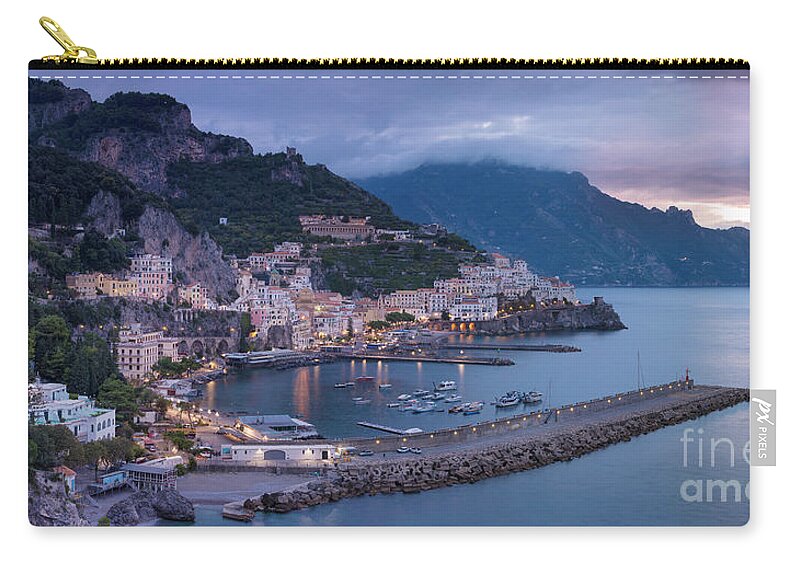 Amalfi Zip Pouch featuring the photograph Amalfi Dawn by Brian Jannsen