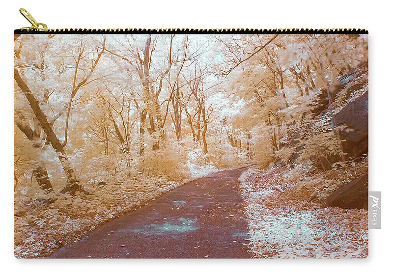 Yellow Zip Pouch featuring the photograph Amber Dreamscape by Auden Johnson
