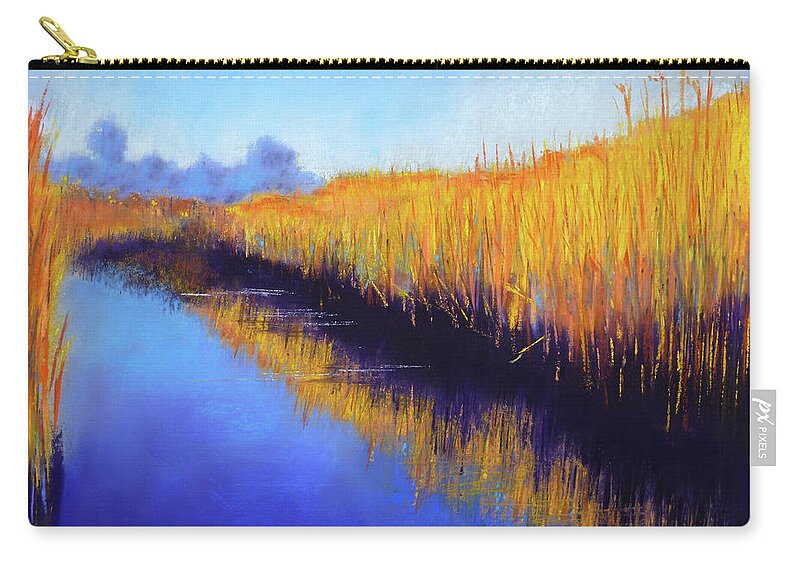 Pastel Zip Pouch featuring the painting Amber Waves by Lisa Crisman
