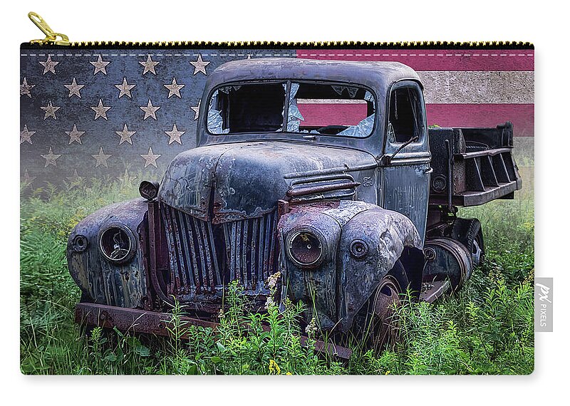 Pickup Truck Zip Pouch featuring the photograph American Beauty 1 by Jerry LoFaro