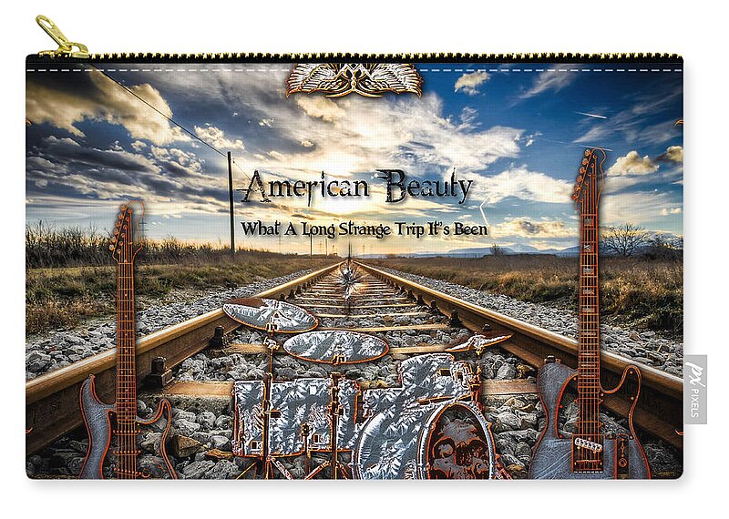 American Beauty Carry-all Pouch featuring the digital art American Beauty by Michael Damiani