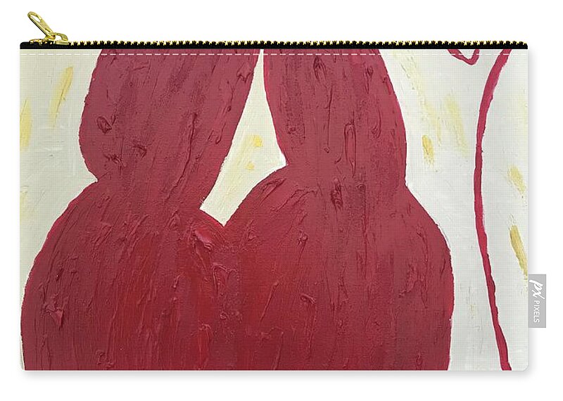Love Zip Pouch featuring the painting Amour by Medge Jaspan