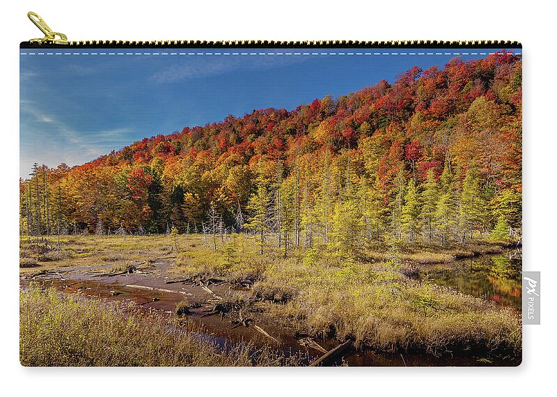 An Autumn Day Zip Pouch featuring the photograph An Autumn Day by David Patterson