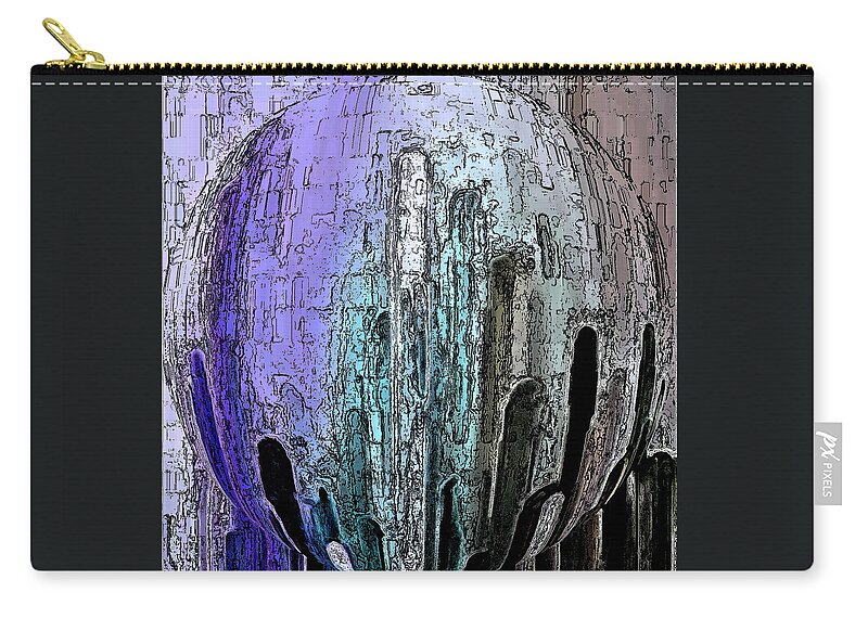 Digital Carry-all Pouch featuring the digital art Ancient Globe No.1 by Ronald Mills