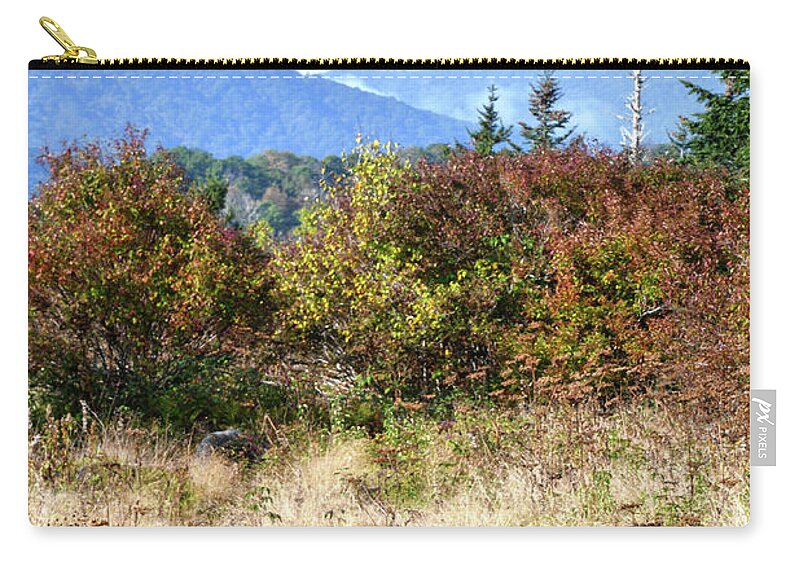 Andrews Bald Zip Pouch featuring the photograph Andrews Bald 3 by Phil Perkins