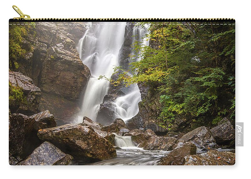 Angel Zip Pouch featuring the photograph Angel Falls Autumn Light by White Mountain Images