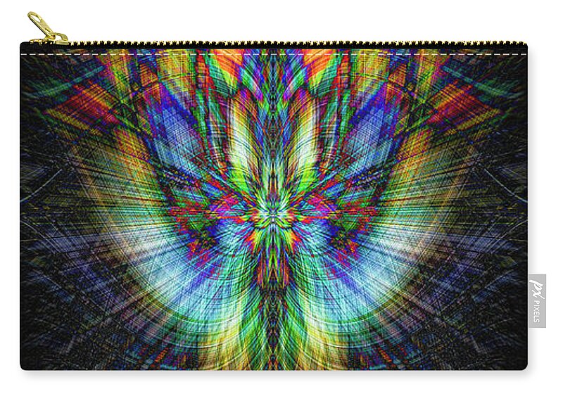 Fractal Zip Pouch featuring the photograph Angel Fractal by Spikey Mouse Photography