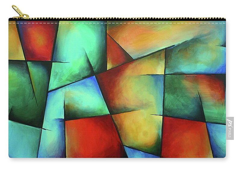 Abstract Zip Pouch featuring the painting Angel by Michael Lang