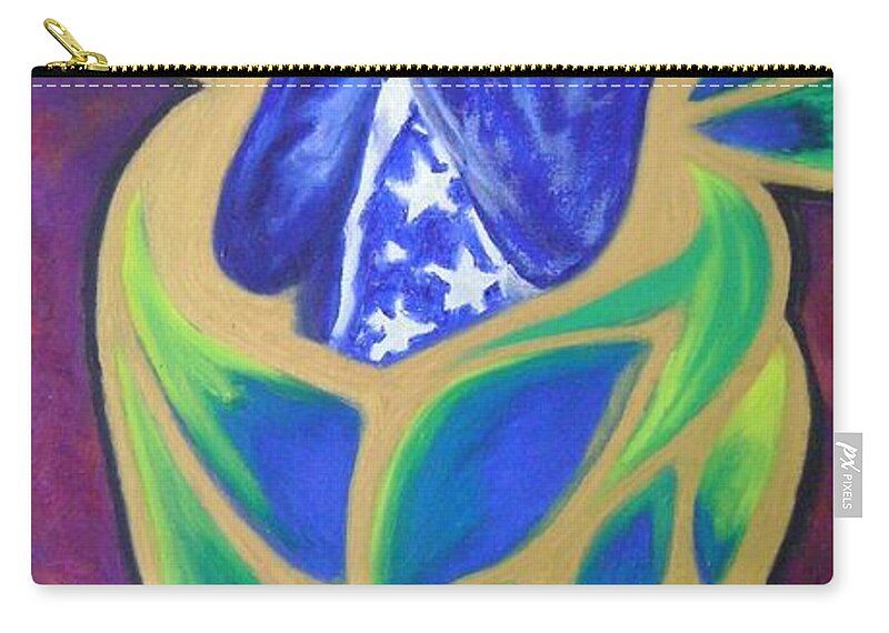 Angel Of Dreams Carry-all Pouch featuring the painting Angel of Dreams by Therese Legere