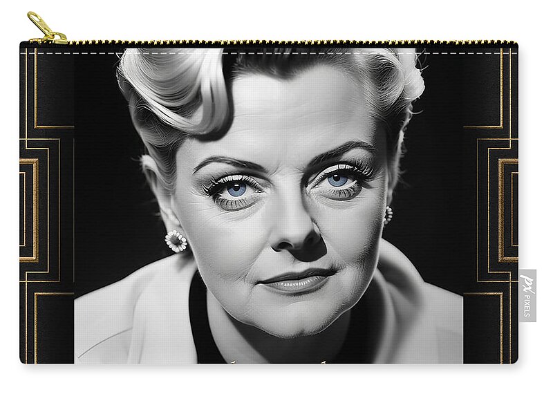  Zip Pouch featuring the photograph Angela Lansbury by Don CLAI