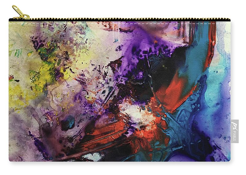 Abstract Art Carry-all Pouch featuring the painting Animus Enthralled by Rodney Frederickson