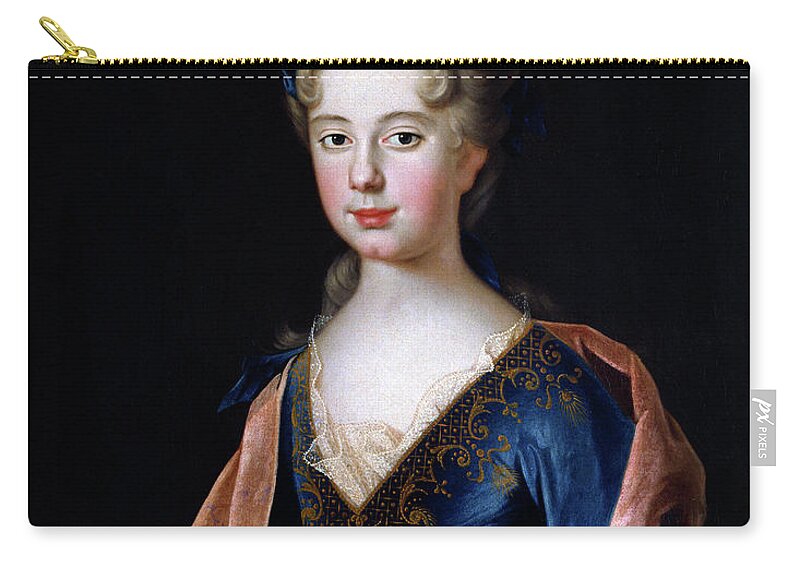1712 Zip Pouch featuring the painting Anna Leszczynska by Johan Starbus