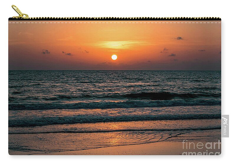 Anna Zip Pouch featuring the photograph Anna Maria Island Florida Sunset by Beachtown Views