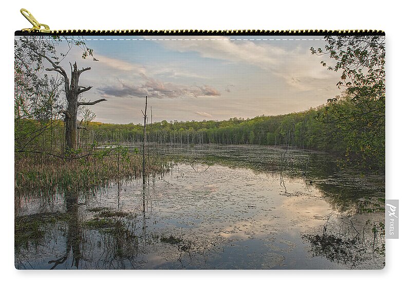 Wetlands Zip Pouch featuring the photograph Another Era by Angelo Marcialis