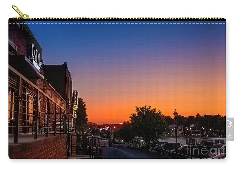 Johnson City Zip Pouch featuring the photograph Another Johnson City Sunset by Shelia Hunt