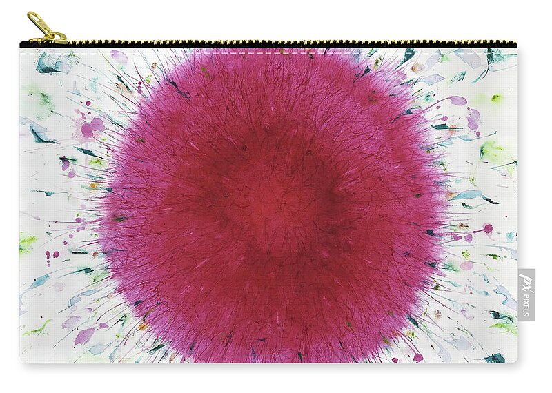  Zip Pouch featuring the painting 'Another Quark, if you like' by Petra Rau
