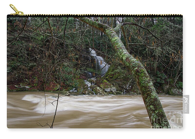Waterfall Zip Pouch featuring the photograph Another Waterfall 1 by Phil Perkins