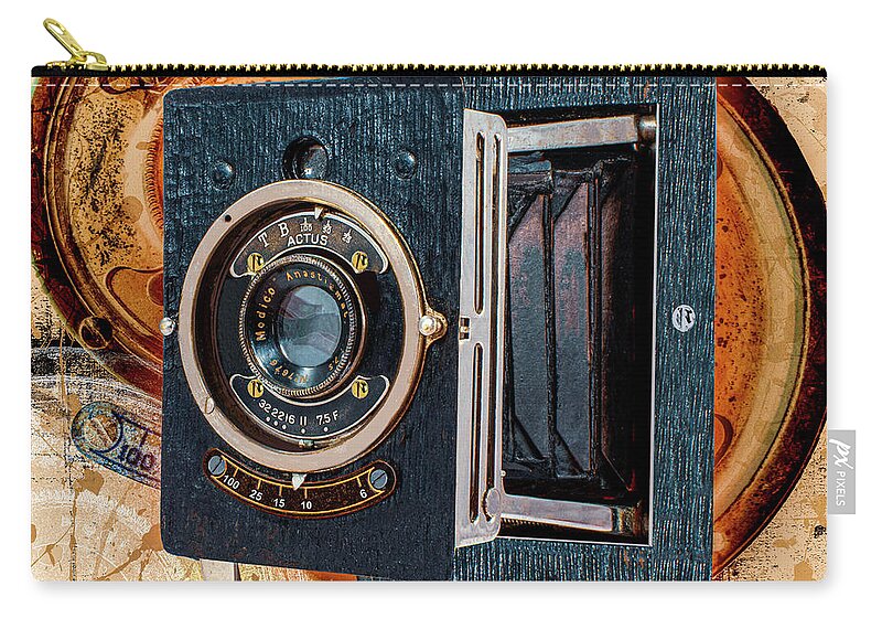 Kodak Zip Pouch featuring the digital art Ansco No. 0 Vest Pocket by Anthony Ellis