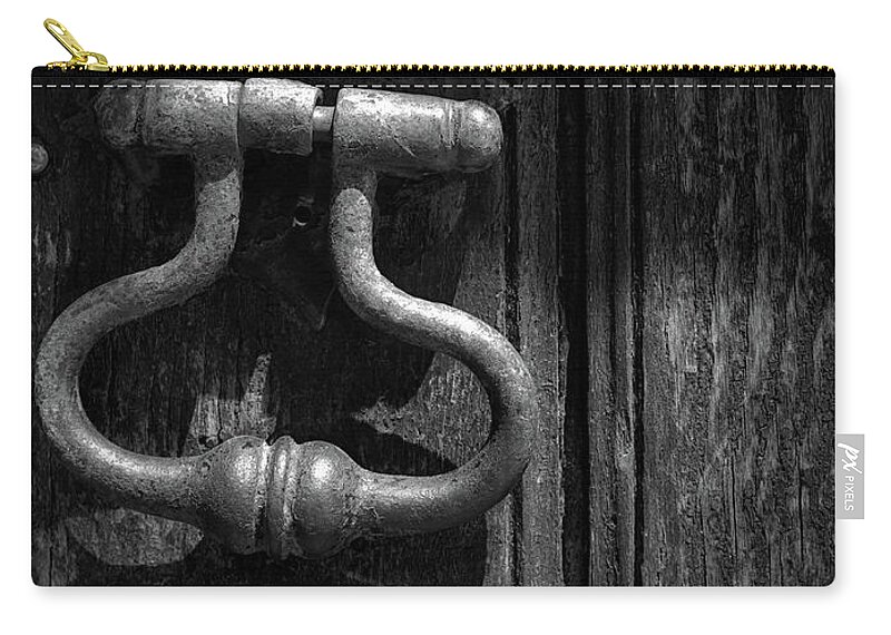 Door Knob Zip Pouch featuring the photograph Antique Door Knob by Angelo DeVal