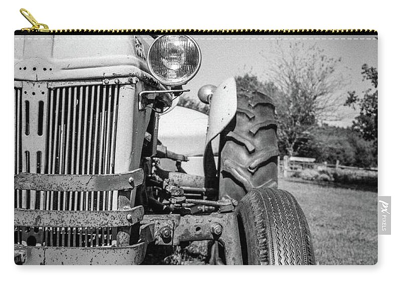 2017 Zip Pouch featuring the photograph Antique Tractor 2 by Gerri Bigler
