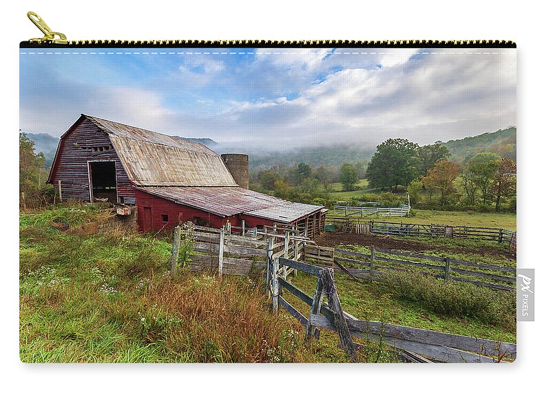 North Carolina Zip Pouch featuring the photograph Appalachian Barn by Tim Stanley