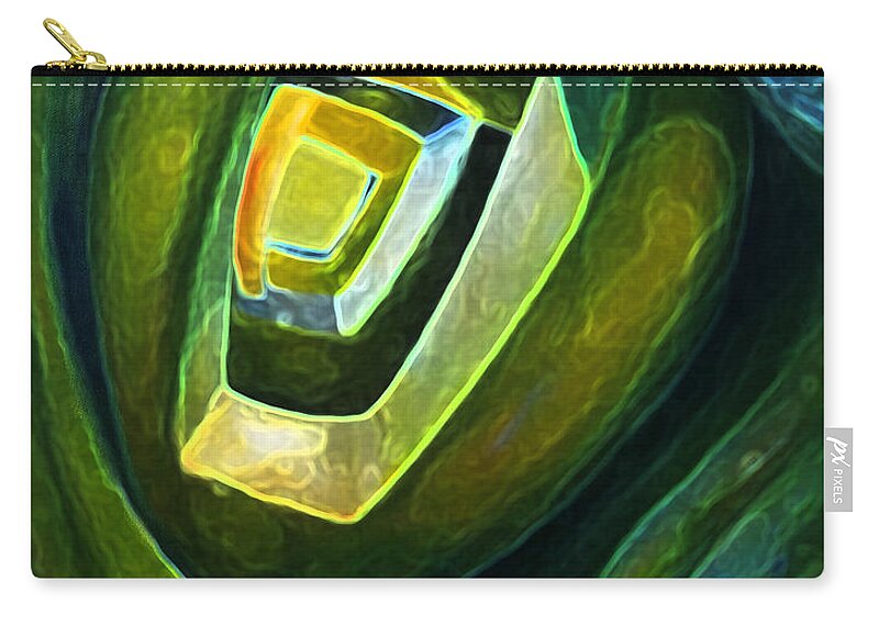 Apple Zip Pouch featuring the mixed media Apple 4 by Aldane Wynter