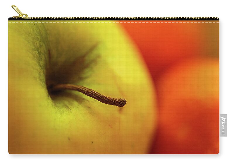 Fruit Zip Pouch featuring the photograph Apple and Oranges by Bob Cournoyer
