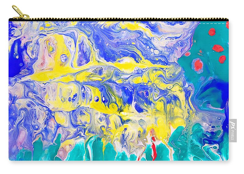 Abstract Carry-all Pouch featuring the painting Apple Beach by Christine Bolden