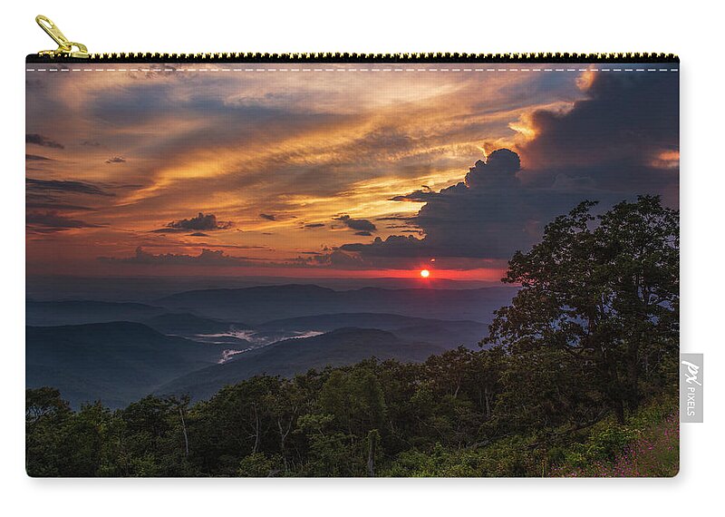Mountain Zip Pouch featuring the photograph Apple Orchard Peace by Tricia Louque