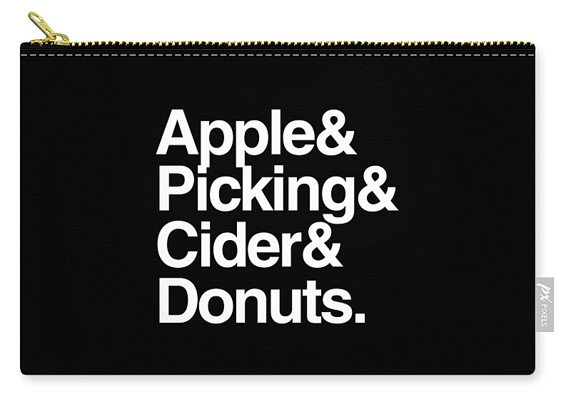Fall Zip Pouch featuring the digital art Apple Picking and Cider Donuts by Flippin Sweet Gear