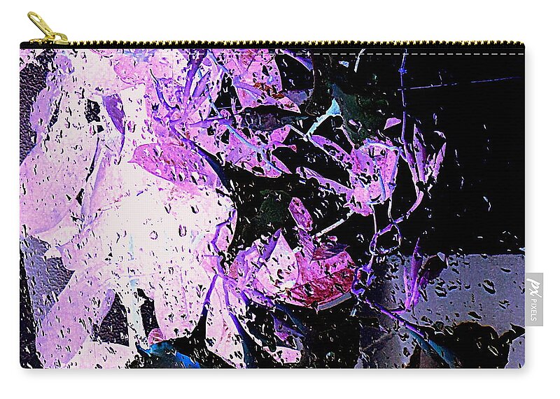 Rain Zip Pouch featuring the photograph April Showers Abstract by VIVA Anderson