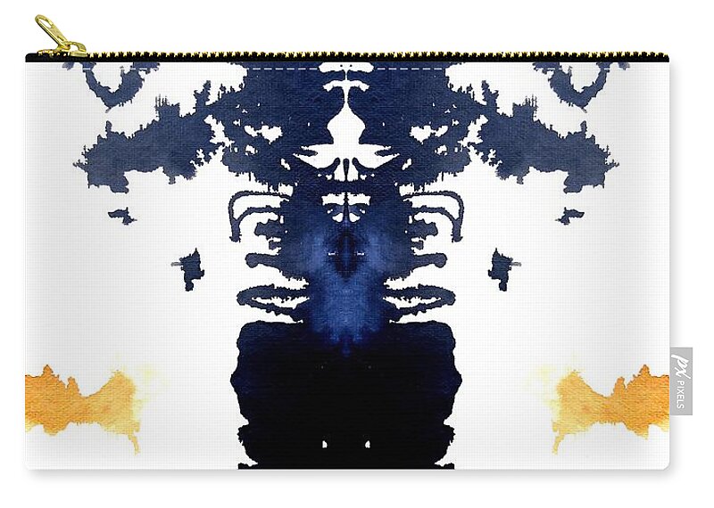 Ink Blot Zip Pouch featuring the painting Aquarius Holistic by Stephenie Zagorski