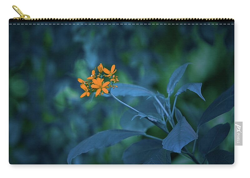 Blue Flower Art Zip Pouch featuring the photograph Aquarius of The Realm by Gian Smith