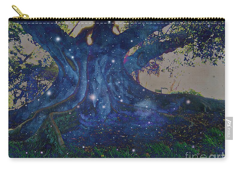 Tree Zip Pouch featuring the mixed media Arboreal Dreaming by Leanne Seymour