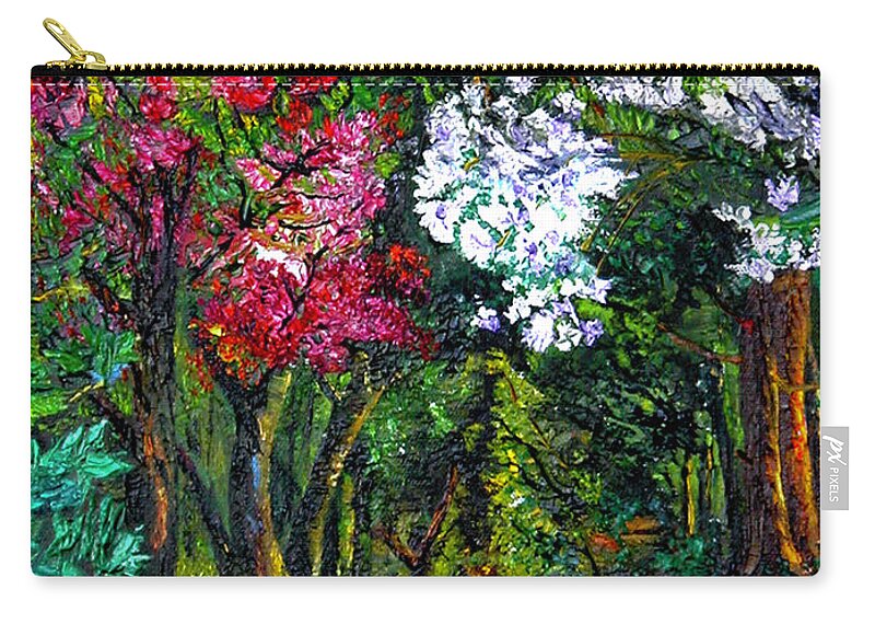 Landscape Zip Pouch featuring the painting Arboretum by Terry R MacDonald
