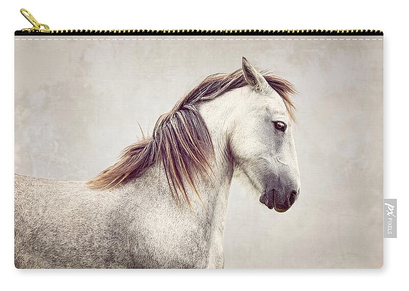 Horse Zip Pouch featuring the photograph Archie III - Horse Art by Lisa Saint