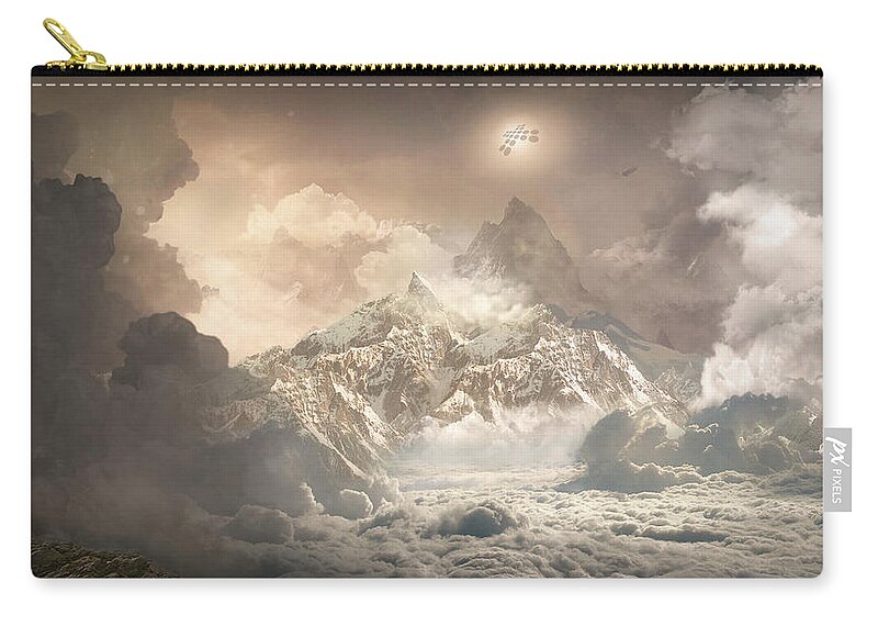  Zip Pouch featuring the digital art Are You Going to Heaven? by Jorge Figueiredo