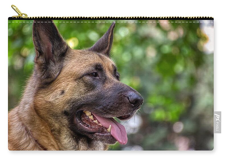 German Shepherd Zip Pouch featuring the photograph Ares by Raymond Hill