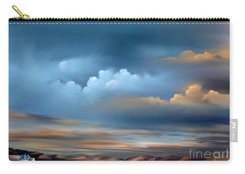 Arizona Zip Pouch featuring the painting Arizona Skies by Artificium -