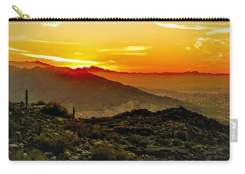  Carry-all Pouch featuring the photograph Arizona Sunset by Brad Nellis