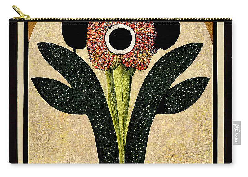  Zip Pouch featuring the photograph Art Deco Floral 03 by Jack Torcello