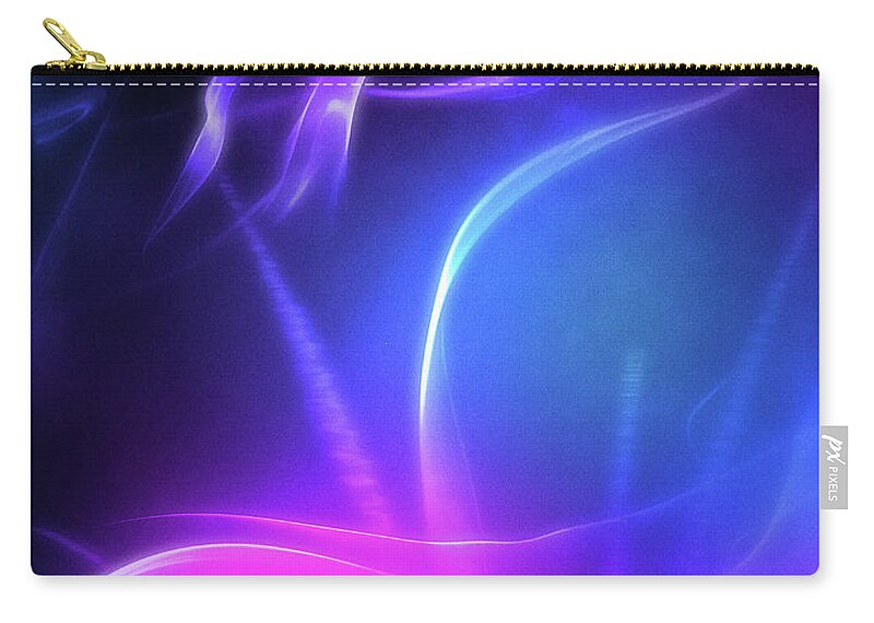Abstract Zip Pouch featuring the digital art Art - Orchestra of Smoke by Matthias Zegveld
