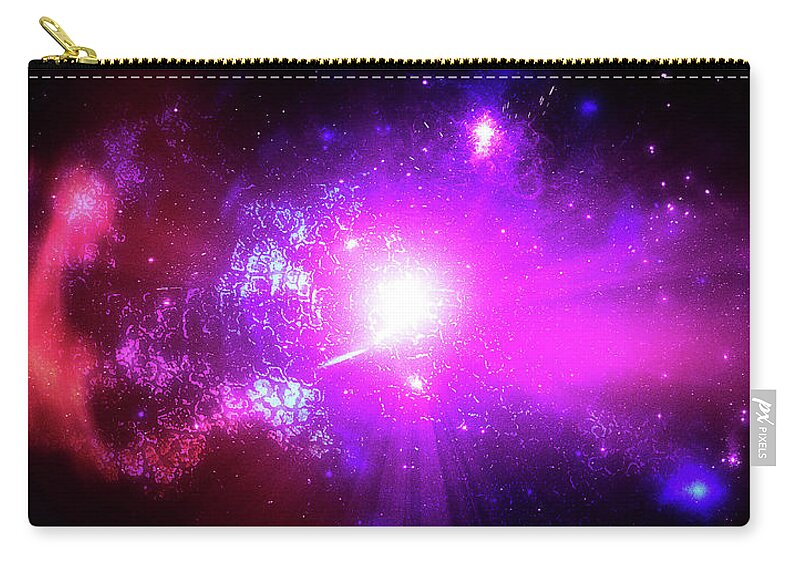 Fantasy Zip Pouch featuring the digital art Art - The Other Realm by Matthias Zegveld