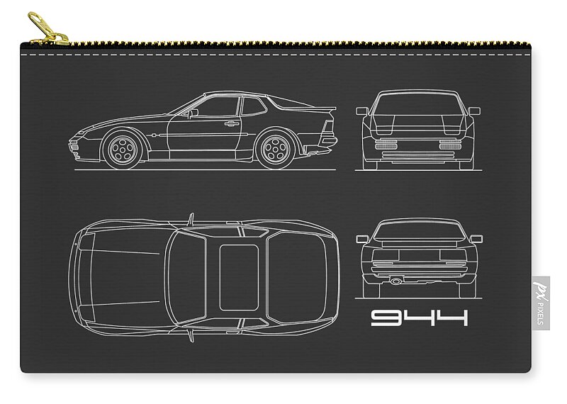 Porsche Carry-all Pouch featuring the photograph The 944 Blueprint by Mark Rogan