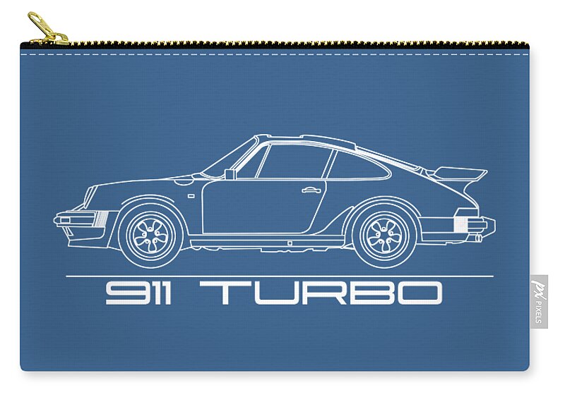 Porsche Zip Pouch featuring the photograph The 911 Turbo Blueprint by Mark Rogan